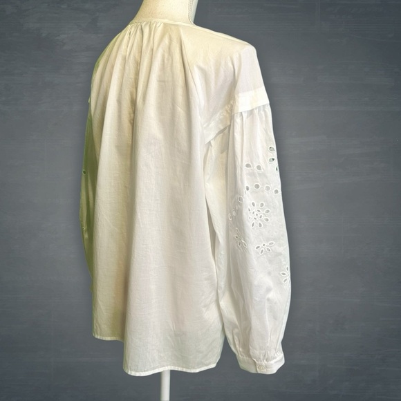 NWOT Rails ‘Dari’ Eyelet Drop Shoulder Tunic Top in “Beach White” Size Medium - Picture 13 of 16